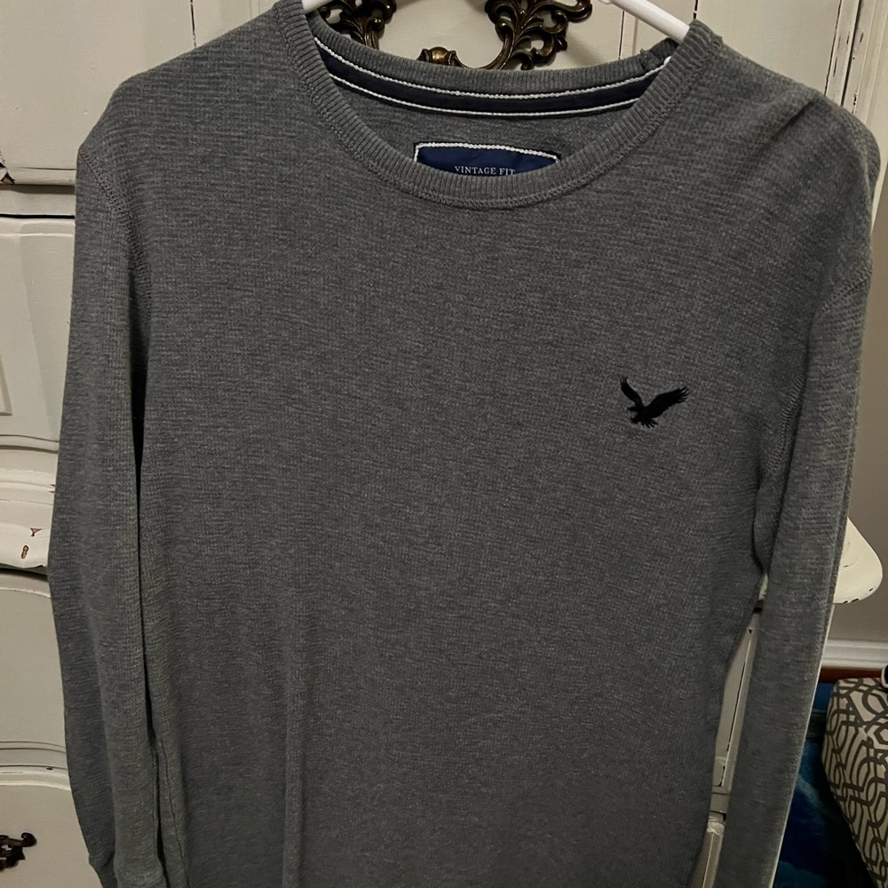 American Eagle Pullover Sweatshirt (Gray - S)
